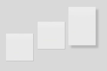 Blank paper for mockup. 3D Render.	
