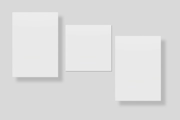 Blank paper for mockup. 3D Render.	
