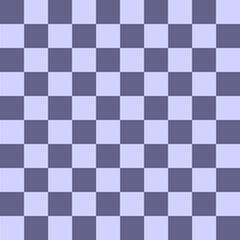 Retro seamless  pattern with squares. Simple monochrome checkered graphic design in blue colors. 