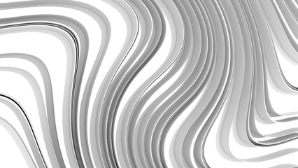 Abstract background with stripes or curved lines. 3D render