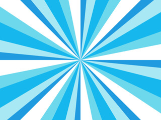 ブルー系　ランダムな幅の集中線の背景素材