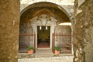 An entrance to the church of Saint Michel, in the oldest district of the city of Caserta.