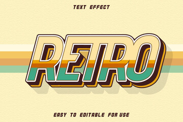 Retro Editable Text Effect Emboss Retro Style