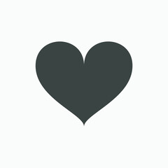 Heart icon vector isolated. love, like, valentine day, romantic symbol.	