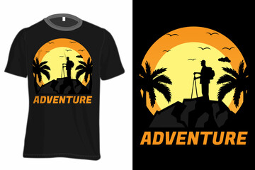 Adventure Mock Up T-Shirt Retro Vintage Style