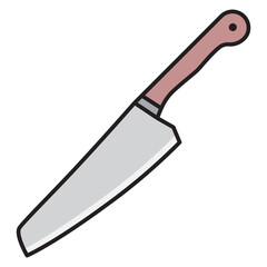 Illustration of Kitchen Knife design icon
