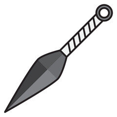 Illustration of Kunai design icon
