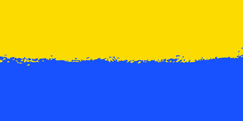 Grunge brush stroke with Ukraine national flag. painting flag of Ukraine. Symbol, poster, the banner of the national flag.