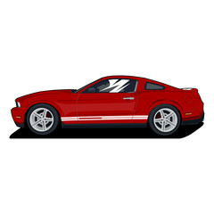 Fototapeta na wymiar Side view car vector illustration for conceptual design