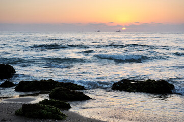Mediterranean coast in southern Israel near the city of Ashkelon