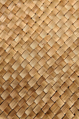 Background of mat made with interlocked palm leaves