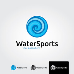 Water sports logo template - Vector
