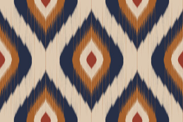 Ikat seamless pattern in tribal. Oriental ethnic traditional. Mexican striped style. Design for background, wallpaper, vector illustration, fabric, clothing, batik, carpet, embroidery.