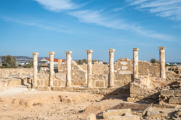 Paphos, Cyprus, beautiful views of Cyprus, Mediterranean Sea, aerial view