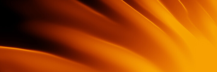 Abstract wave. Orange and black gradient background.