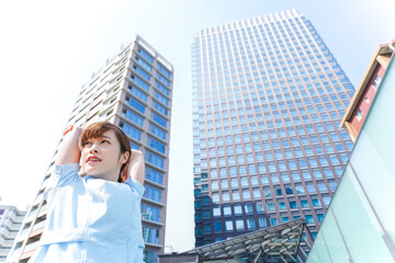Fototapeta premium リフレッシュする看護師