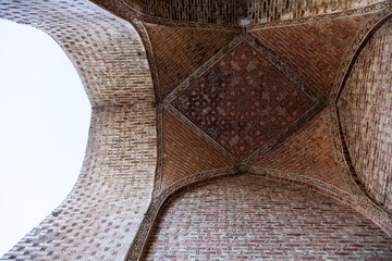 mosaics and ornaments on the walls and ceilings of the Soltaniyeh Mosque in Iran