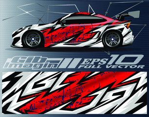 Graphic abstract stripe racing background designs for vehicle, rally, race, adventure and car racing livery