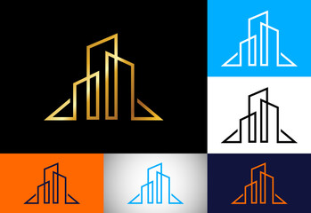 Real estate logo, House building logo, Home logo sign symbol