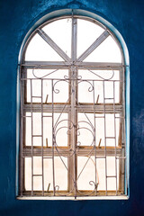 old wooden window in the old building