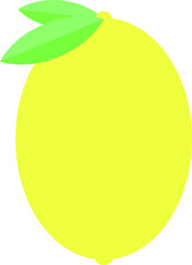 Einfache flache Vektor Grafik einer Zitrone