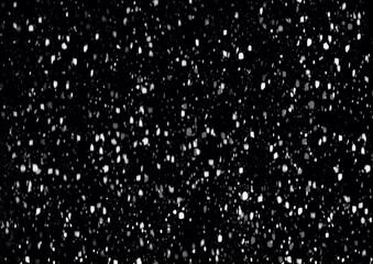 Snow fall on black background