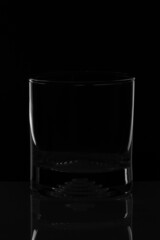 Blank Liquor glass. Drink Product mockup. Black background