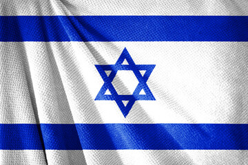 Israel flag on towel surface illustration with - obrazy, fototapety, plakaty