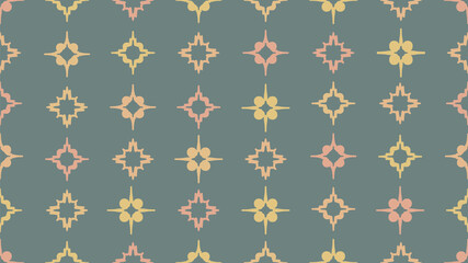 Vector seamless pattern with pastel ornament