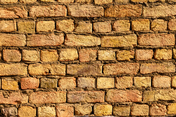 brick wall new building construction site