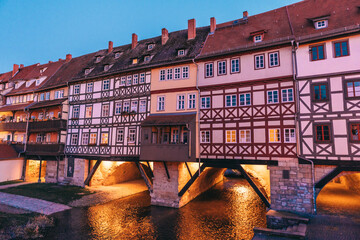 Krämerbrücke am Abend