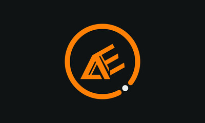 Alphabet letter icon logo AE