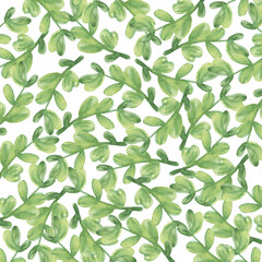 Branches with leaves in the background for the design of postcards, posters and other printed products. Watercolor style.