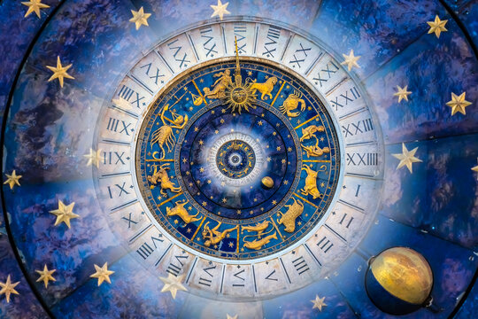 Droste effect background. Abstract design for concepts related to astrology and fantasy.