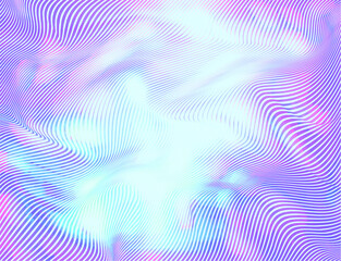 Vector warped lines background. Modern abstract creative backdrop with multicolor variable width stripes. Twisted stripes optical illusion. Moire waves