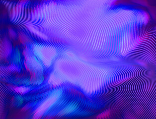 Vector warped lines background. Modern abstract creative backdrop with multicolor variable width stripes. Twisted stripes optical illusion. Moire waves