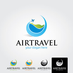 Fototapeta premium Air travel logo template - vector