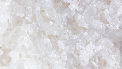 Fototapeta na wymiar White ground salt as background.