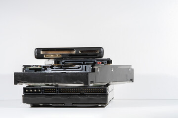 Hard disk isolated on a white background.