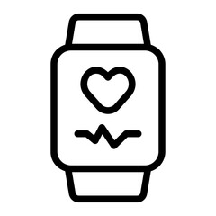 fitness watch line icon