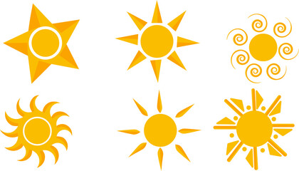 Sun icons set