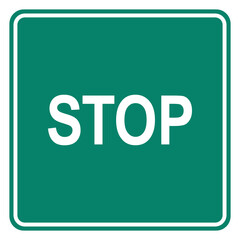 Stopp und Schild