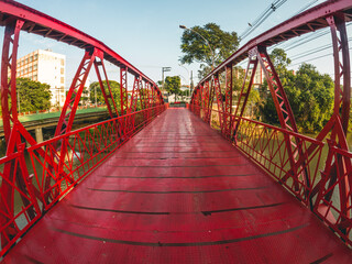 walking on the bridge