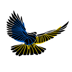 Save Ukraine peace dove. No war concept