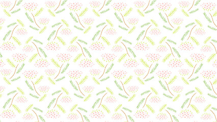 ライスフラワーのパターンイラスト