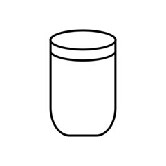 Glass Line Art Illustration with Editable Stroke