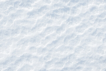 Fresh clean white snow background texture. Winter background with frozen snowflakes and snow mounds. Snow lumps. Seasonal landscape details. Cold weather.
