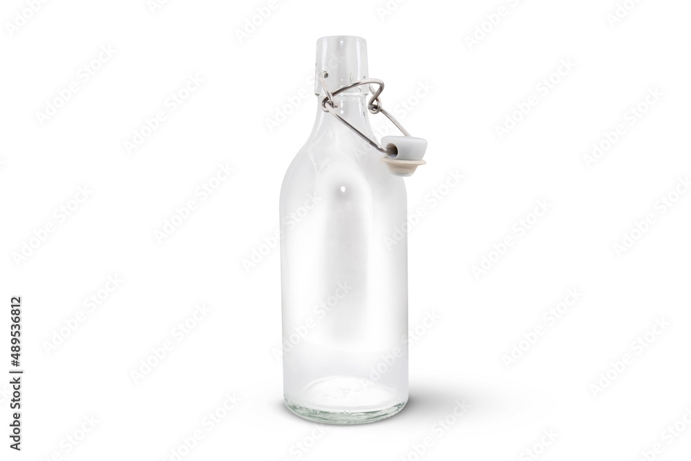 Wall mural Glass Bottle isolated on White Background