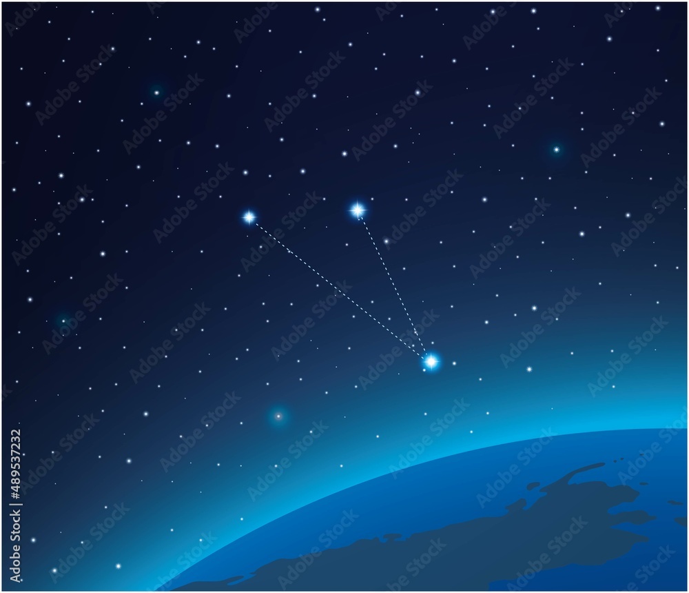 Canvas Prints constellation sextans with planet in deep space