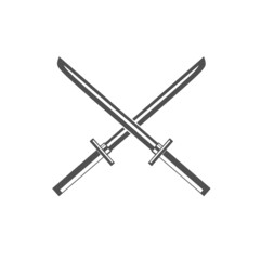 vector illustration.  flat design sword with simple style, ideal for logo elements, icons, army games, martial arts, samurai, etc